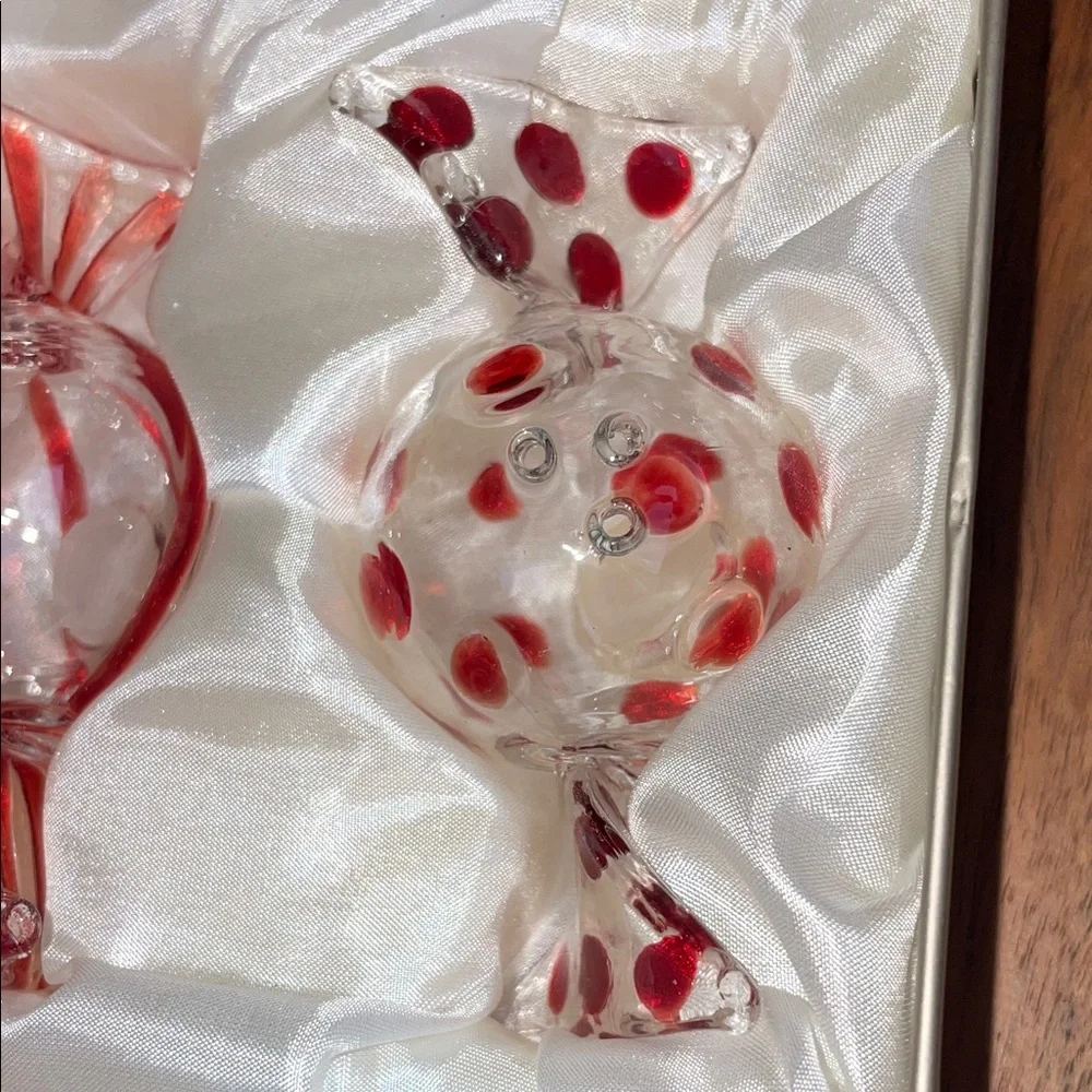 Pier 1 Red and White Candy Salt & Pepper Set